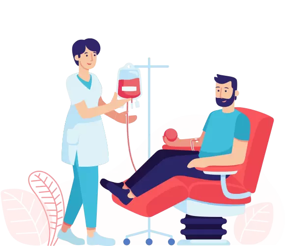 donando sangre